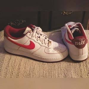 Nike Air Force 1 Low '07 White University Red Shoes DA8478 101 Mens US Size 10.5